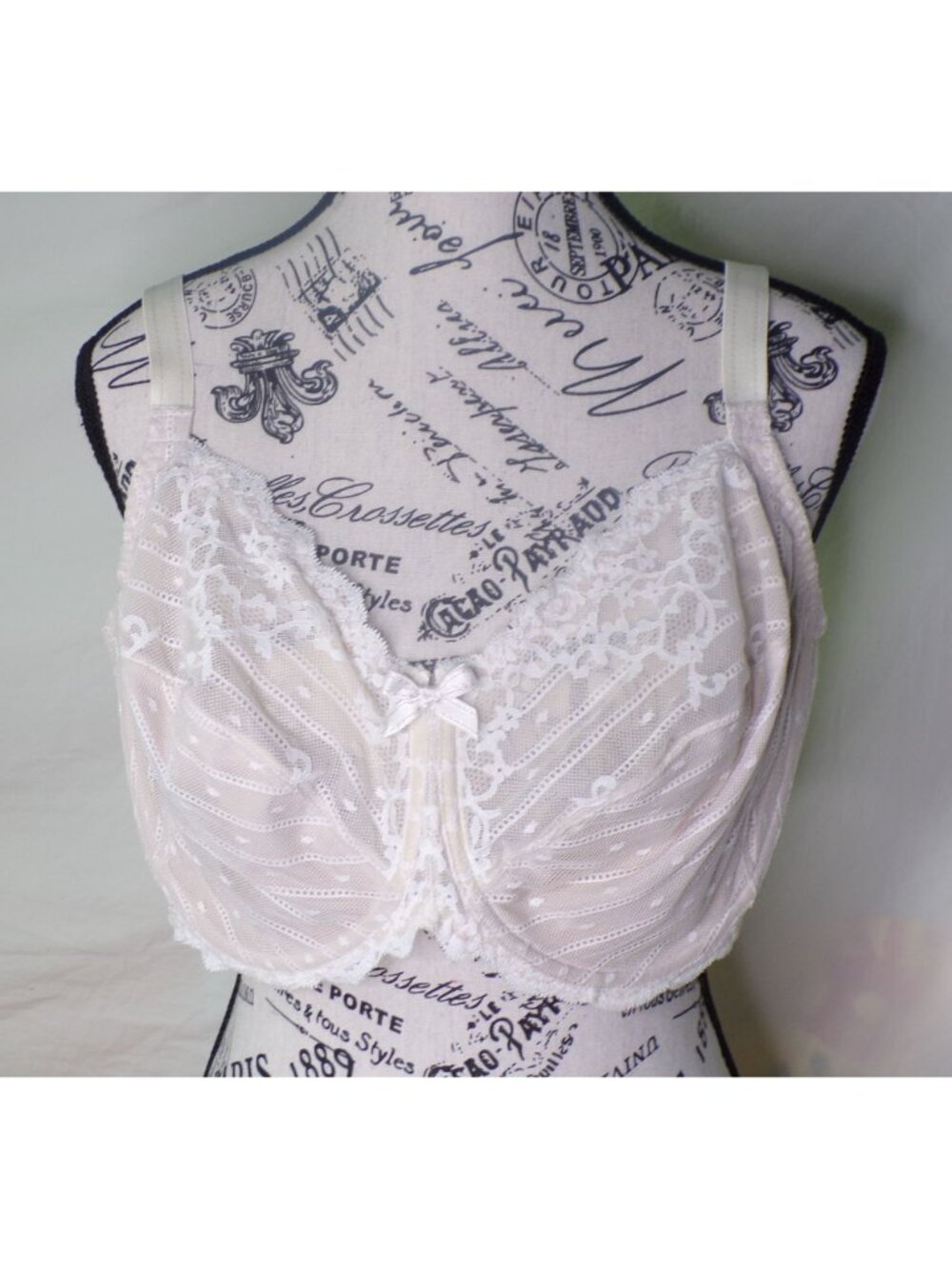 🆕CHANTELLE Rive Gauche Full Coverage Underwire Bra 40DDDD White #3281 - Picture 3 of 7